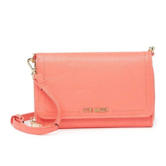 NWT Steve Madden Beautiful Coral Crossbody Purse - Picture 9 of 9